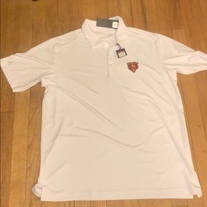Antigua white polo with Chicago Bears logo